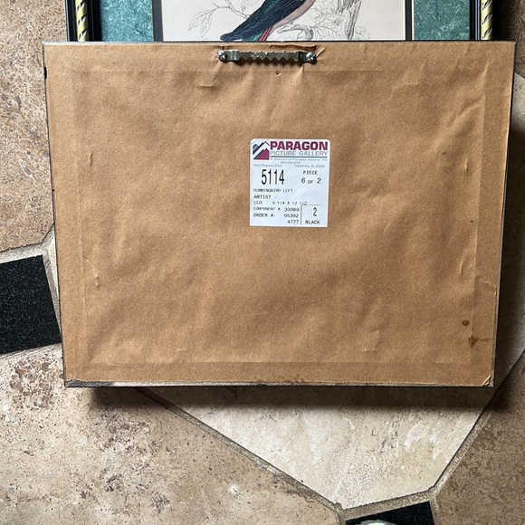 Two Beautiful double matted Bird Ink Prints (set) - Picture 5 of 5